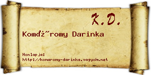 Komáromy Darinka névjegykártya